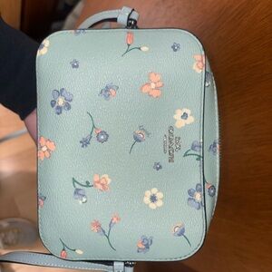 Coach Mint Green Floral Crossbody Bag